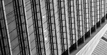 北欧简约风装饰画 金色天空黑白建筑艺术与森林风景的完美融合